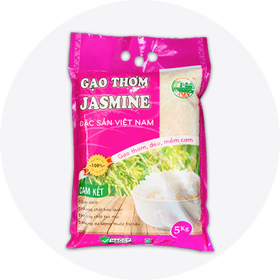 Vijafarm Gạo Thơm Jasmine 5Kg Màu Hồng